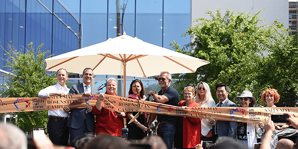 The LA LGBT Center celebrated a ribbon cutting ceremony in April 2019 for their new Anita May Rosenstein Campus