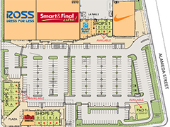 Primestor site plan for Jordan Downs Plaza with new tenants listed
