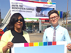 LA's LGBT Center's Anita May Rosenstein Campus Groundbreaking Ceremony with LADF Board Member Jan Perry