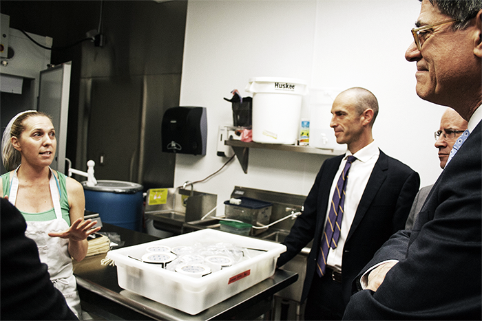 Congressman Xavier Becerra and Treasury Secretary Jack Lew visit LA Kitchen